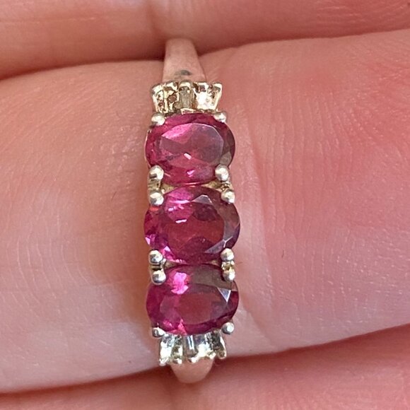 Ring Size 6.75 Sterling Silver 925 Women Semi-Precious Stone - Picture 2 of 10